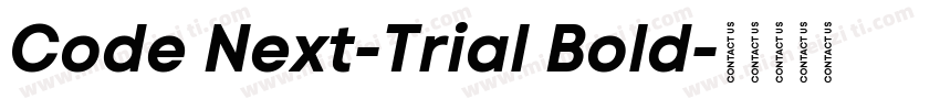 Code Next-Trial Bold字体转换